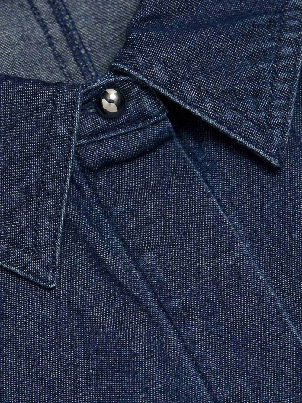 NEW DEREK LAM 10 CROSBY danielle denim shirt dress in jaye blue - Picture 9 of 9